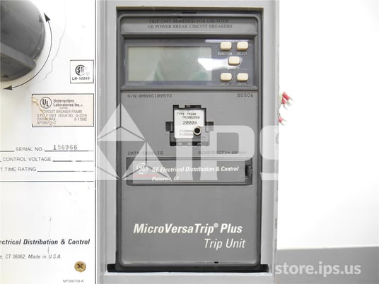 2000 Amps GE Tp Power Break Mo/bi (tp2020) Mvt Plus C220lig With Comm, 2000 Amps Ct, 2000 Amps Rp, With Aux - Image 3