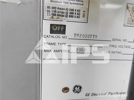 2000 Amps GE Tp Power Break Mo/bi (tp2020) Mvt Plus C220lig With Comm, 2000 Amps Ct, 2000 Amps Rp, With Aux - Image 4