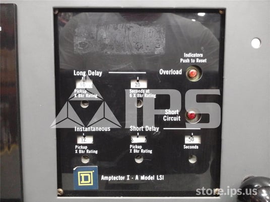800 Amps Square D Ds-206 Eo/do 120 Volts AC Control, Amptector I-a Lsi, 800 Amps Ct, Bell Alarm - Image 4
