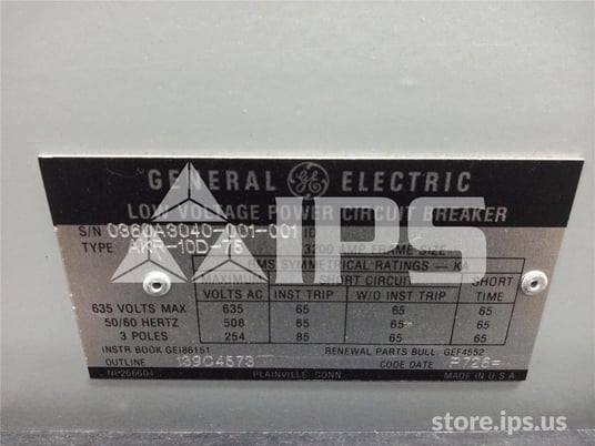 3200 Amps GE Akr-10d-75 Eo/do (akr-_d-75) 120 Volts AC Control, Mvt Plus Ls, 3200 Rp, 3200 Ct - Image 4