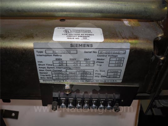 Siemens-Allis, 81s-electricmech-rl3200, electrical operating mechanism surplus018-694 - Image 7
