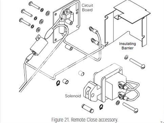 GE 120 Volts AC Remote Close Assembly For Wave Pro 3200 Amps - 5000 Amps - Image 1