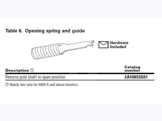 Cutler-hammer, 2a10893g01, opening spring with guide unused surplus 015-571 - Image 2