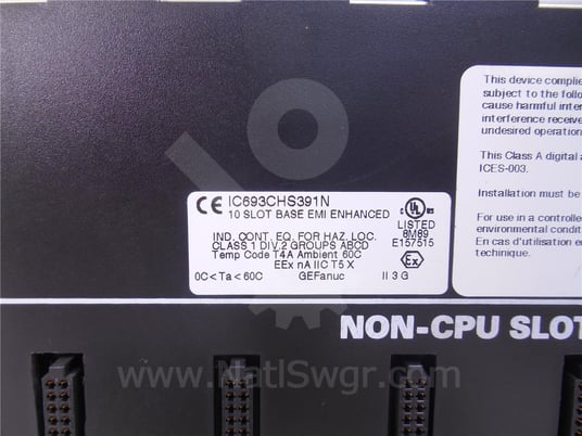 General electric, ic693chs391n, fanuc 10 slot expansion remote baseplate surplus014-908 - Image 3