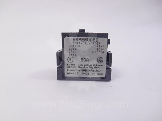 60 amps, general electric, srpe60a60, rating plug 60a ct new 015-665 - Image 2