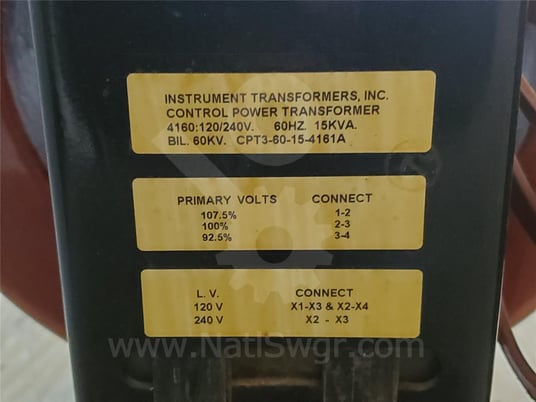 General electric, cpt3-60-15-4161a, 34.7:1 control power transformer 15kva surplus008-735 - Image 3