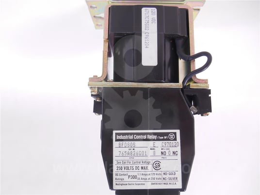 Westinghouse, 765a826g01, 120vdc bfd80s control relay surplus016-478 - Image 3