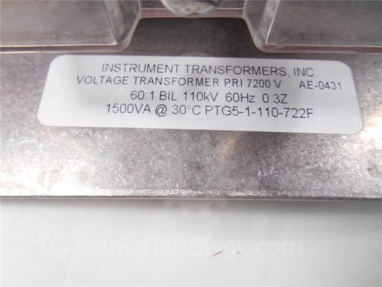 Instrument Transformer Iti, ptg5-1-110-722, 60:1 ptg-5 potential transformer surplus010-529 - Image 3