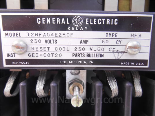 General electric, 12hfa54e280f, hfa multi contact auxiliary relay surplus014-737 - Image 2