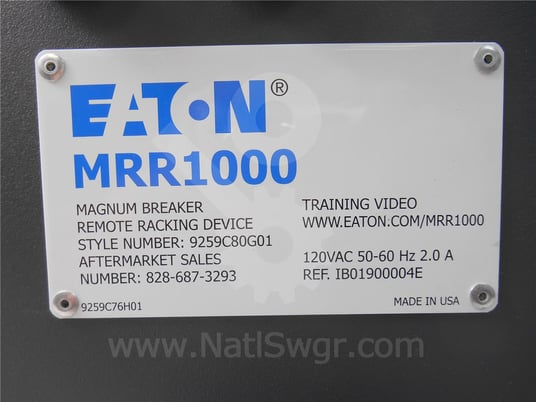 Eaton, 9259c80g01, magnum breaker remote racking device new 019-753 - Image 4