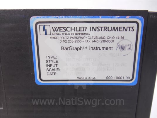 Weschler instruments dual bargraph meter surplus014-686 - Image 4