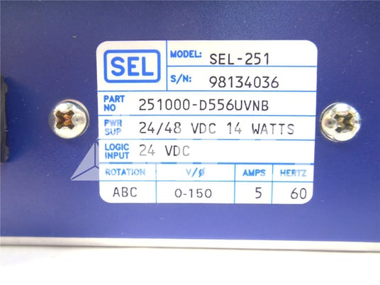 Schweitzer Sel-251 Protection Relay Distribution, 24-48 Volts DC - Image 3