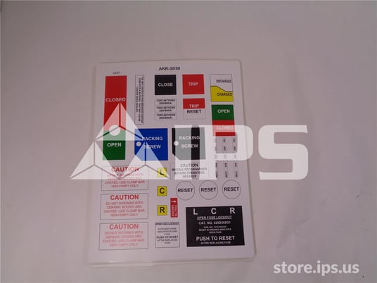 National Switchgear Nss akru breaker label kit new 019-510 - Image 1
