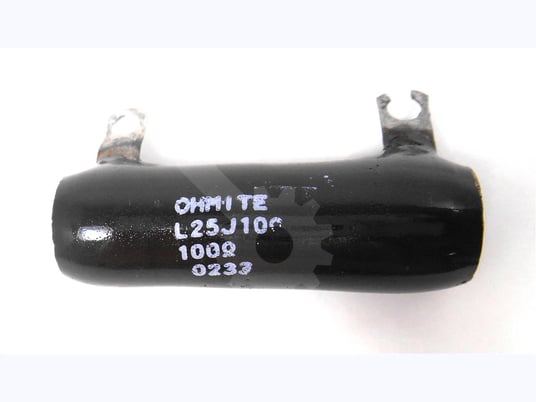 Ohmite, l25j100, 100 ohm resistor surplus012-145 - Image 2