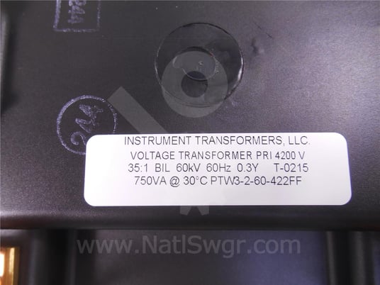 Instrument Transformer Iti, ptw3-2-60-422ff, 35:1 ptw-3 potential transformer unused surplus 015-488 - Image 3