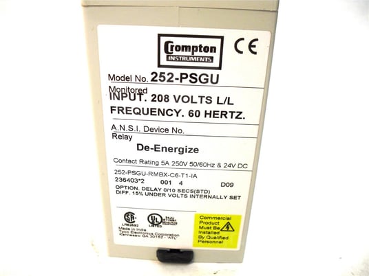Crompton phase balance relay with under voltage new 015-354 - Image 5
