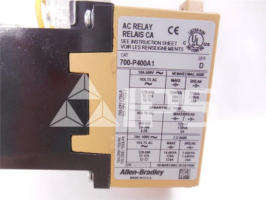Allen Bradley 24 Volts DC Bulletin 700 Type P Control Relay New Series D, Direct Drive AC Relay - Image 4