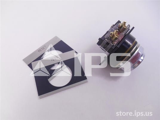 GE Cr104p Momentary Push To Test Operator Assembly Black Flush, 1 Nc - Image 2
