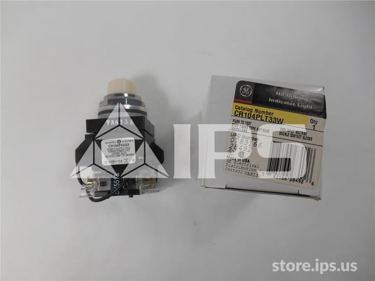 GE Cr104p Push To Test Indicator Light 240vac, White Lens - Image 1