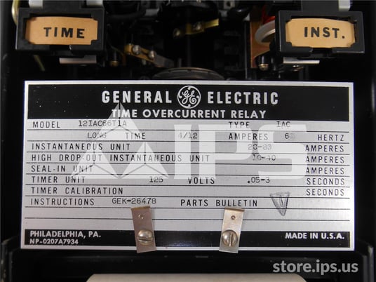 GE Iac Time Over Current Relay Toc 4-12a, Ioc 20-80 Amps - Image 3