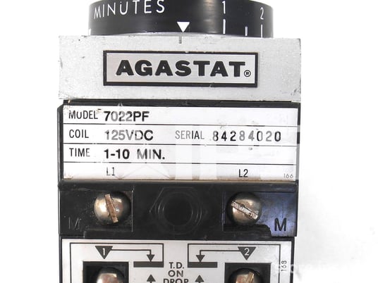Agastat Timing Relay 125vdc, 1-10 Minutes, Off Delay - Image 1