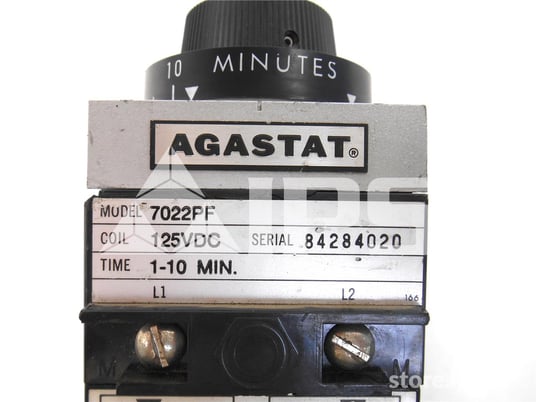 Agastat Timing Relay 125vdc, 1-10 Minutes, Off Delay - Image 2