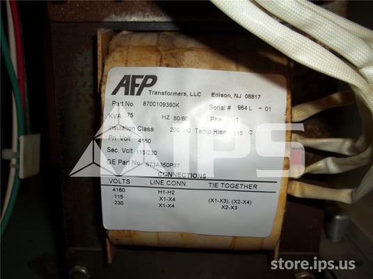 GE 18/35:1 Control Power Transformer .75kva 4160:230/115, 1ph - Image 4