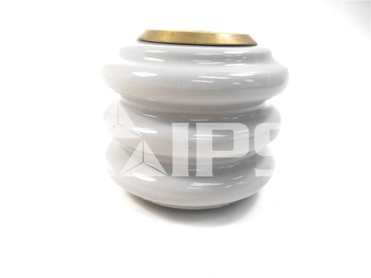 Eger Indoor Porcelin Stand Off Insulator 5 KV Bil 60kv, 1/2-13 X 28mm Deep, 2.625 Inch - Image 1