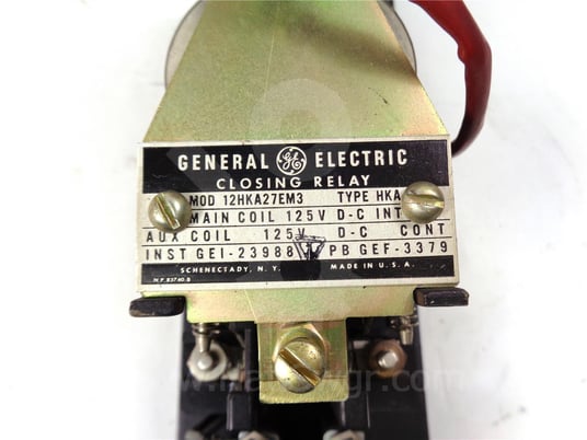 General electric, 12hka27em3, 125vdc hka closing relay surplus018-362 - Image 4