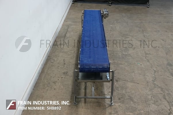 19" wide x 13.4' long, Stainless Steel table top conveyor, Intralox belt, 1 HP drive, mounted on leveling legs - Image 4