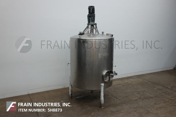 1000 gallon Lee #1000DBCCT, 316 Stainless Steel single wall mixing tank, 66" diameter x 70" straight wall - Image 5