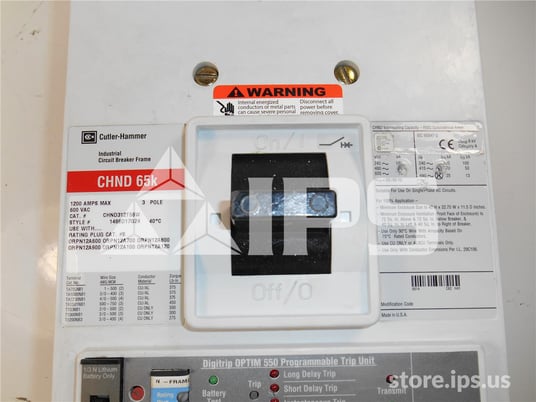 Ch Hnd Mccb 1200a, 1000 Amps Rp, 65k Amps - Image 2