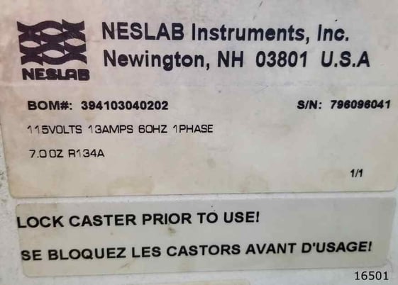 Neslab #CFT-33, chiller, air cooled refrigeration system, recirculating pump, 5&deg; to 30&deg; C, S/N 796096041 - Image 2