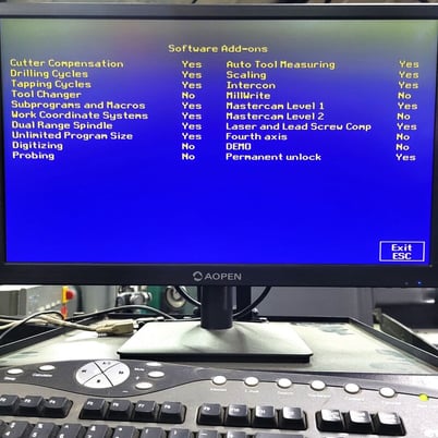 Cleveland #B6FC, CNC vertical bed mill, 13" x58" tbl, 40" X, 22" Y, 20" Z, Centroid M39 Control, 2003 - Image 6