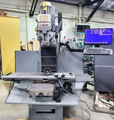 Cleveland #B6FC, CNC vertical bed mill, 13" x58" tbl, 40" X, 22" Y, 20" Z, Centroid M39 Control, 2003 - Image 9
