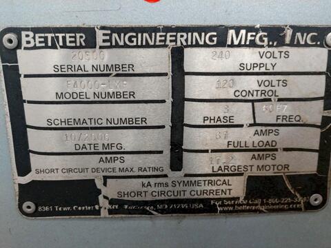 Better Eng. #F4000-LXP, 40" x 60" rotary table parts washer, 2006 - Image 3
