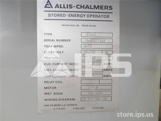 1200 Amps AC Ruptair Ma-250c1 (ma) 125 Volts DC Control, 515-1 Mech - Image 2