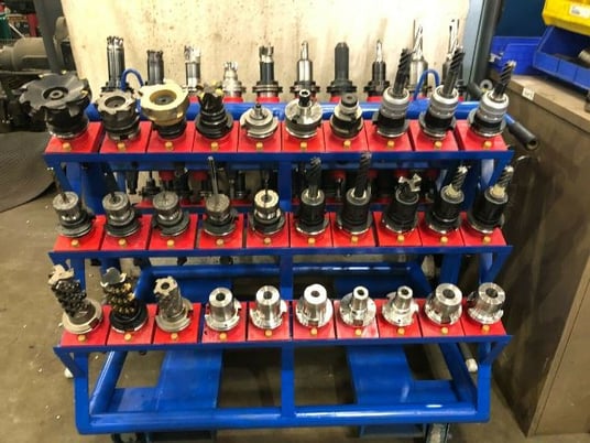 Sandvik Heavy Duty CNC CAT50 Tool Cart Holds 60 - Image 1