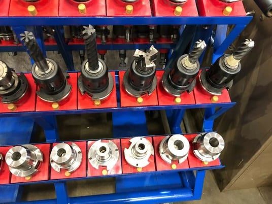 Sandvik Heavy Duty CNC CAT50 Tool Cart Holds 60 - Image 5