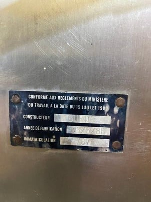 Guedu, Stainless Steel pan dryer, approx 60 liter, s/n 767, 1986 - Image 3