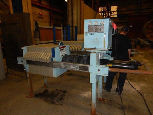 24" x 24" Eimco #M630FB, plate filter press, 12 plates, s/n 42121-01-A - Image 4