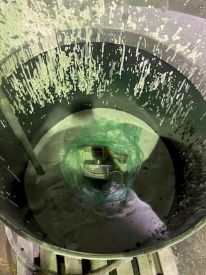 Morgan, fused silica air dryer (fluidized sand bed), 40" x 24", foot pedal air actuator - Image 1