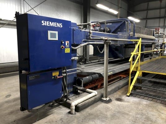 Siemens #1500N32-64/90-125/175SYLC, 1500 mm filter press, S/N F008177, with 65-approx. 1500x1500 mm filters - Image 5