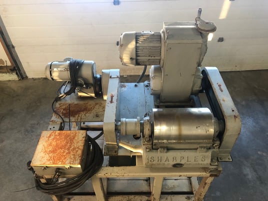 Sharples #P600, decanter centrifuge pilot unit, 6" x 14" bowl, 5 HP motor - Image 2