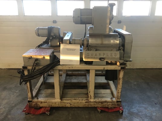 Sharples #P600, decanter centrifuge pilot unit, 6" x 14" bowl, 5 HP motor - Image 7