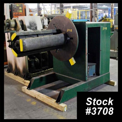6000 lb. American Steel Line #1000, single uncoiler, 30" width, 48" outside dimensions, 16"-20" ID, 3-arm - Image 1