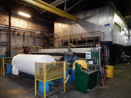 Beloit, 134" foundrinier paper machine, 1000 FPM, 100 tons per day - Image 4