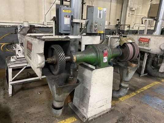 65" Setco #SPL, 2 spindle, single speed, polishing lathe, 7 HP motor, 1-1/2" arbor, 12" L btw flanges, #160068 - Image 1