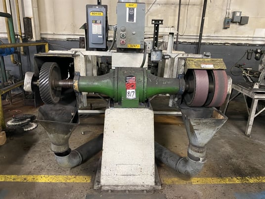 65" Setco #SPL, 2 spindle, single speed, polishing lathe, 7 HP motor, 1-1/2" arbor, 12" L btw flanges, #160068 - Image 3