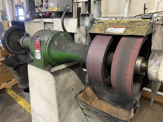 65" Setco #SPL, 2 spindle, single speed, polishing lathe, 7 HP motor, 1-1/2" arbor, 12" L btw flanges, #160068 - Image 5